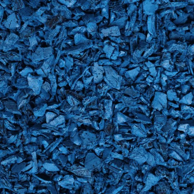 Blue Shredded Rubber Mulch