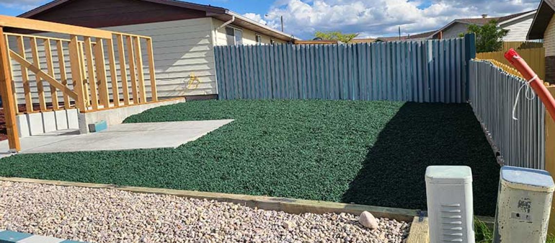 The Green mulch is awesome! What a great look.